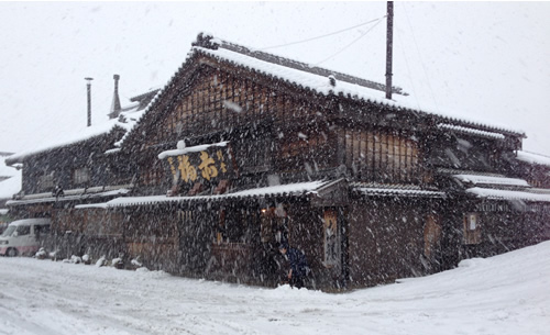 赤福本店　雪景色
