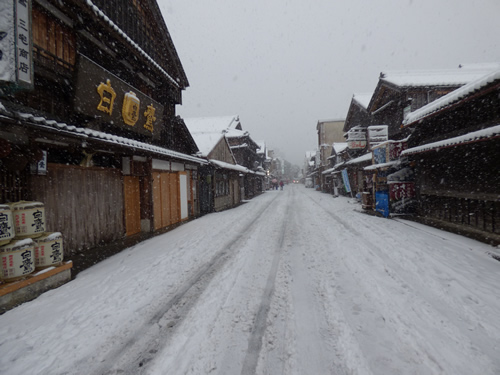おはらい町雪景色