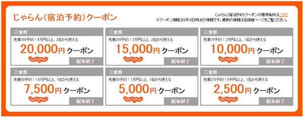 クーポンの種類9月12日