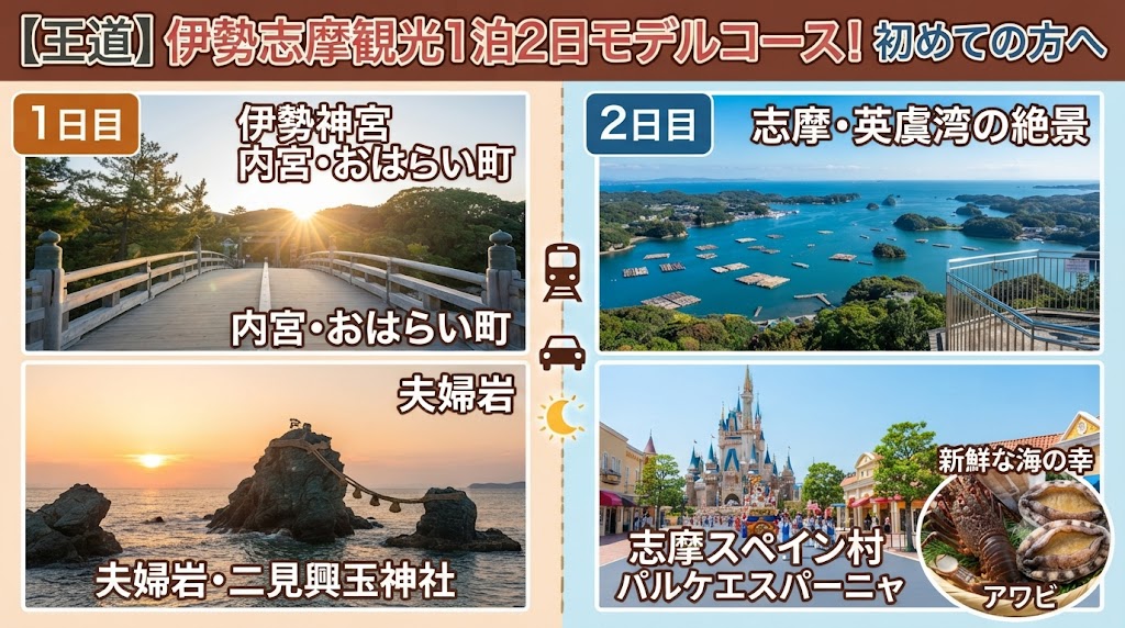 【王道】伊勢志摩観光1泊2日モデルコース！初めてでも失敗しない効率ルート
