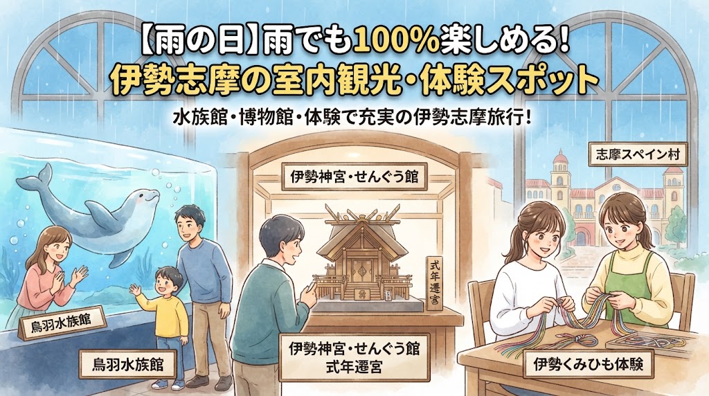 【雨の日】雨でも100%楽しめる！伊勢志摩の室内観光・体験スポット